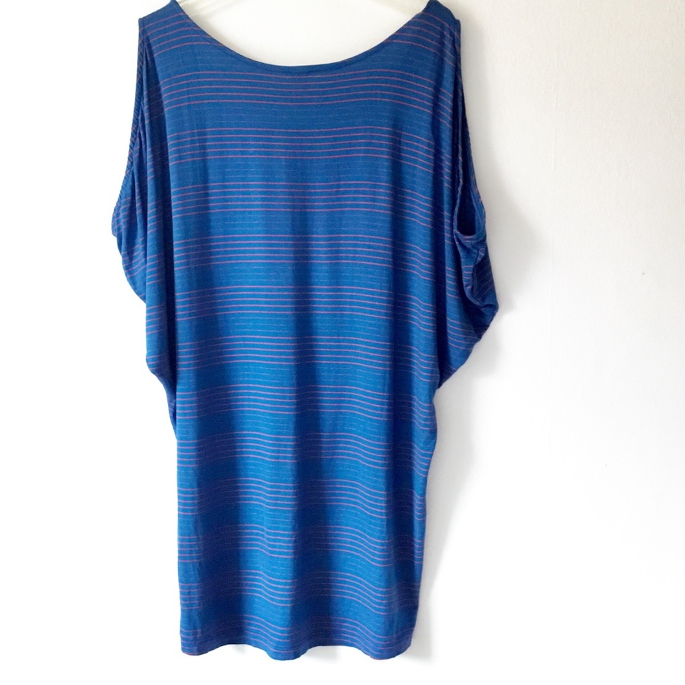 Michael Stars Blue Striped Mini Dress - Picture 6 of 9